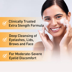 OCuSOFT Oust Demodex Foam Cleanser foaming lather ready for daily eyelid care