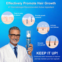 OCVWJKD Unscented Minoxidil Foam demonstrates comfortable, irritation-free daily application.