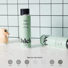 Odele gift packaging highlighting sulfate-free, vegan hair care benefits.