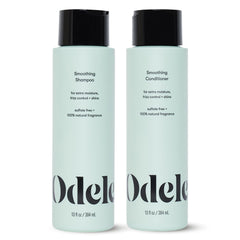 Odele Smoothing Shampoo bottle for frizz control and shine.