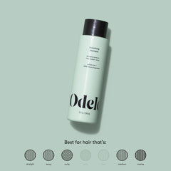 Odele Smoothing Shampoo foam and lather illustrate gentle cleansing.