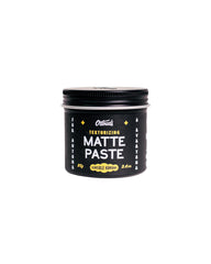 O'Douds Matte Paste jar close-up shows matte finish and strong hold for volume.