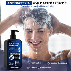 oely antifungal shampoo packaging closeup highlights root-targeted care for dandruff
