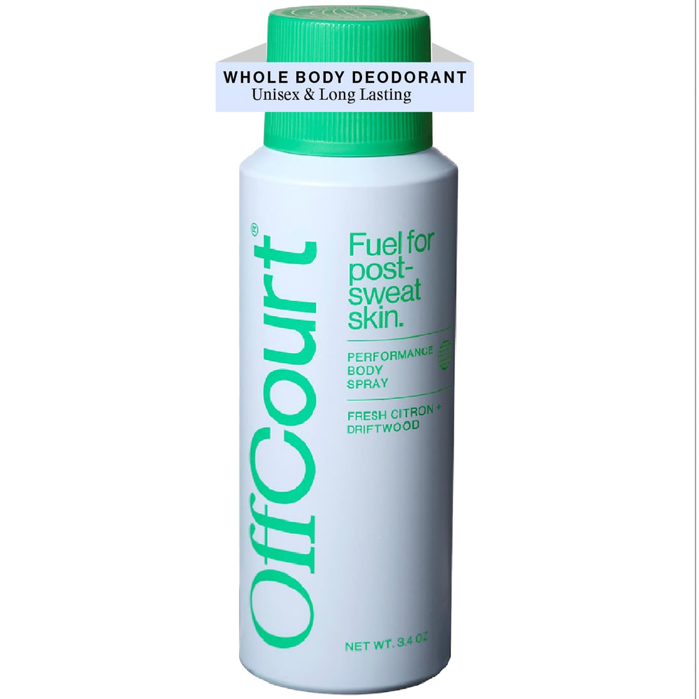 OffCourt Natural Body Spray bottle front view for daily fragrance.