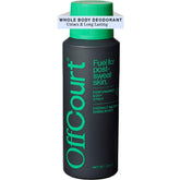 OffCourt natural deodorant body spray bottle shows aluminum-free formula for all-day freshness.