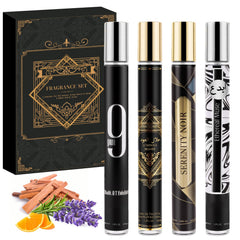OFUN 4Pack Cologne Set with four scent bottles, ideal for gifting and travel.