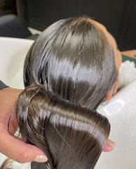 OGC hair straightening iron used for sleek, lasting results