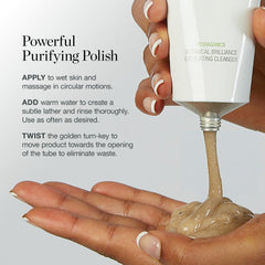 Ogee exfoliant beads close-up showing micro-exfoliation for polished skin.
