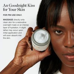 Ogee Indigo Dream Renewal Cream jar closeup texture showing creamy consistency