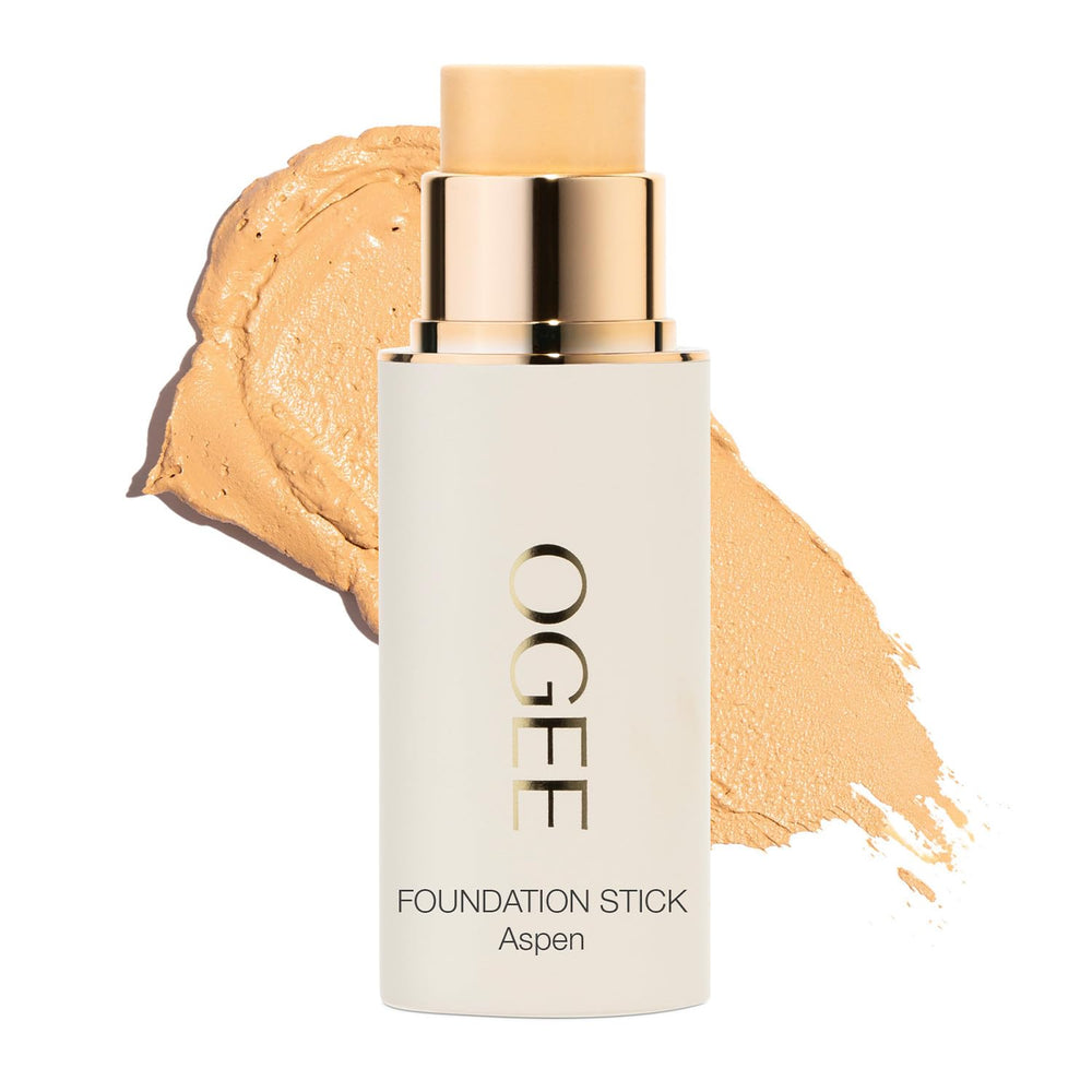 Ogee Sculpted Complexion Foundation Stick Aspen 1.0W applying for even skin tone