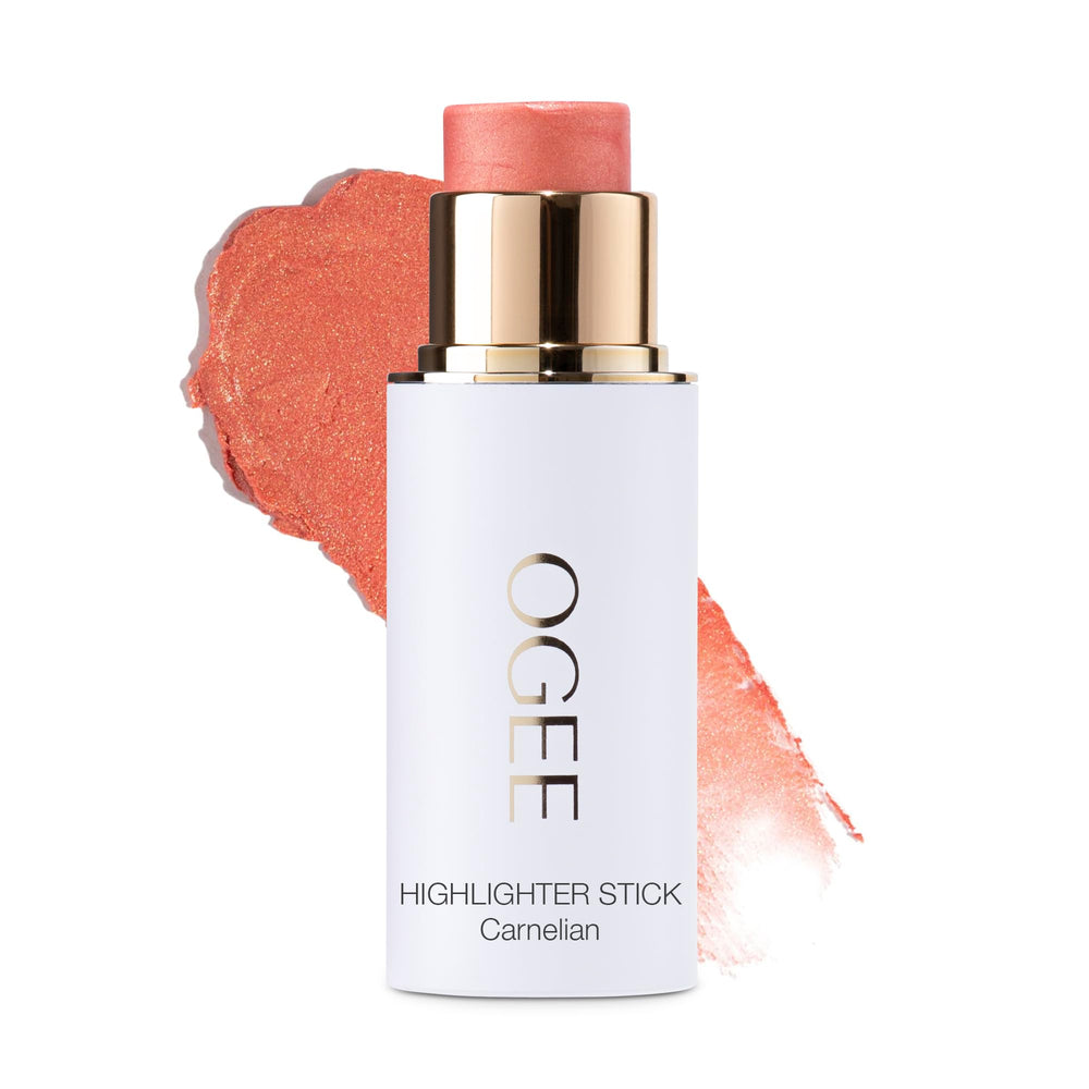 Ogee Sculpted Face Stick Carnelian Swirl delivers a natural coral glow for a healthy flush