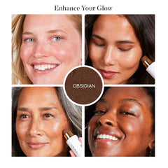 Ogee Sculpted Face Stick Obsidian texture closeup showing creamy blend.