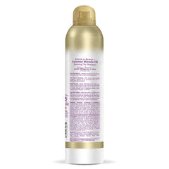 OGX coconut miracle oil ingredients close-up with tiare and vanilla for fragrance