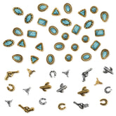 Ohmique turquoise nail charms set for chic DIY nail art with turquoise gems.