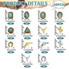Ohmique horseshoe charms bring vintage luck to nail embellishments.