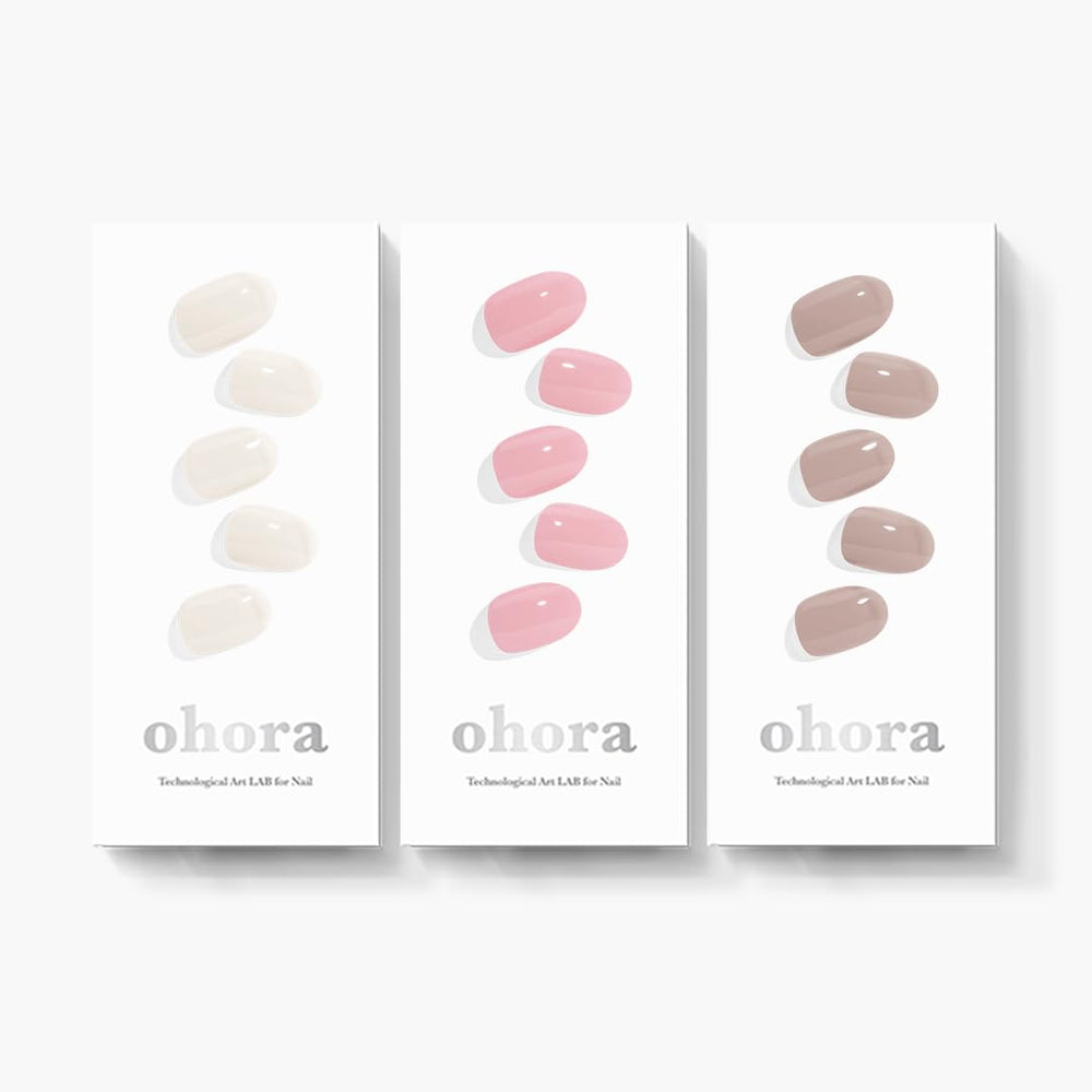 ohora Bundle Daily Trio N Cream Cotton wraps close-up showing long-lasting salon-quality nails