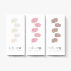 ohora Bundle Daily Trio N Cream Cotton wraps close-up showing long-lasting salon-quality nails