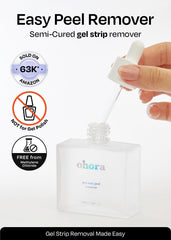 ohora Care Easy Peel Remover Nourishing formula close-up highlights hydrolyzed collagen benefits.