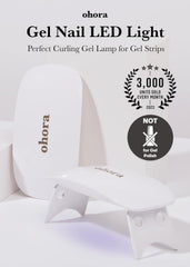 ohora Care LED lamp side view shows slim profile for easy storage.
