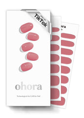 ohora N Juliet pink solid wraps package closeup shows salon-ready nails at home