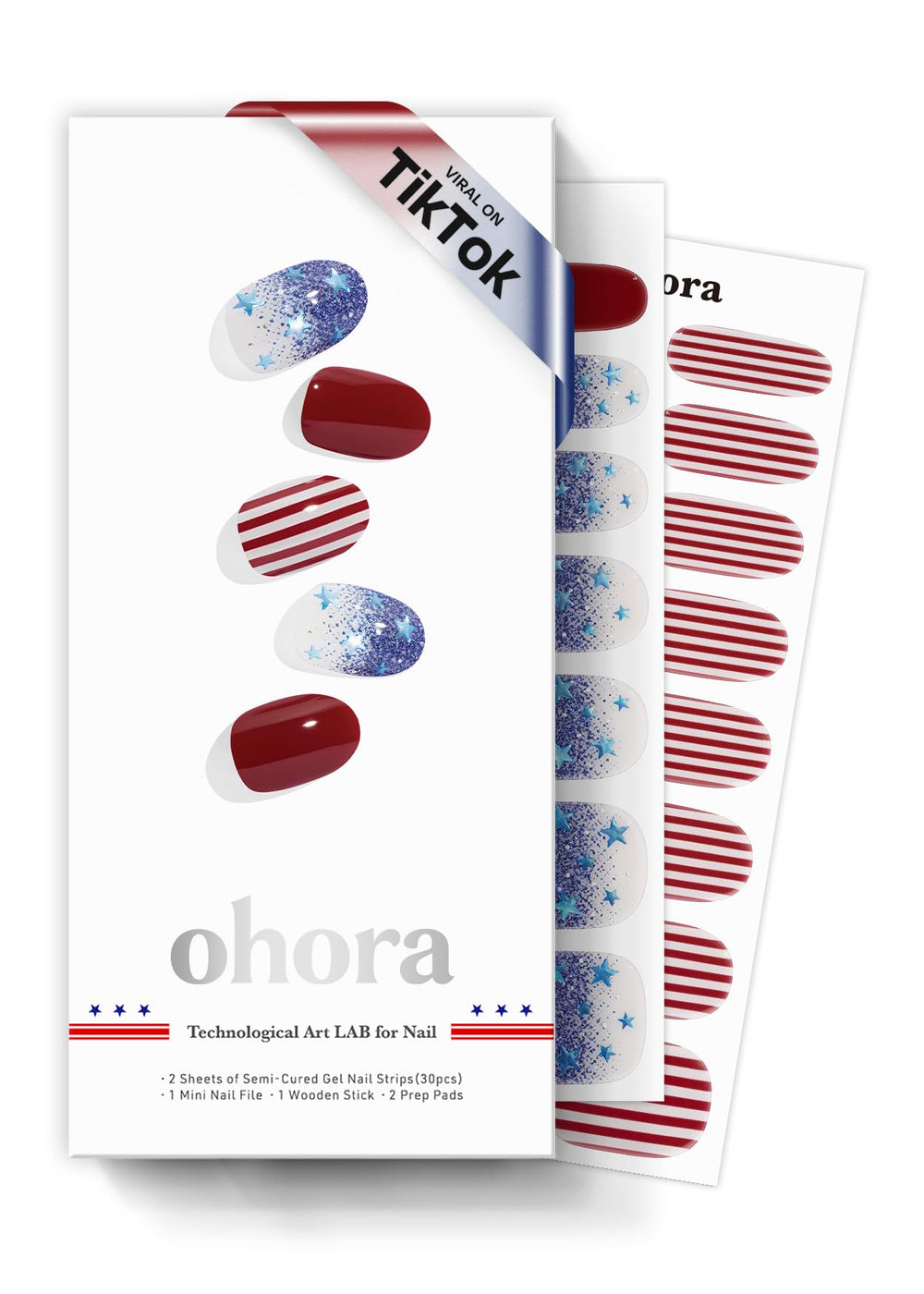 ohora N Spangled Burst box packaging for at-home gel manicure