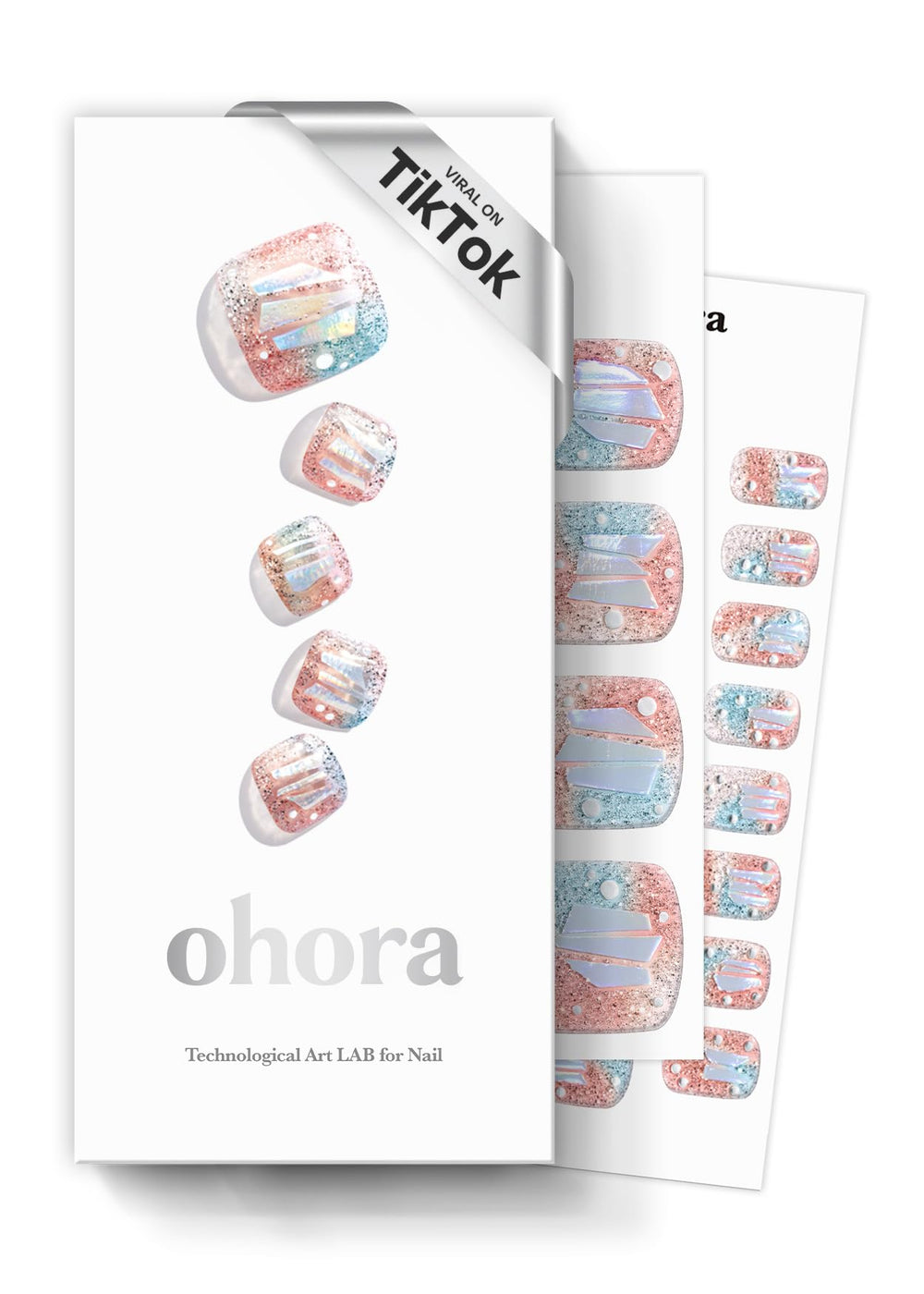 Ohora P Newtro No.1 box close-up for versatile at-home nail art options.
