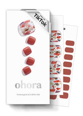 ohora pedicure strips P Vintage Wood box showing 30 gel wraps for salon polish