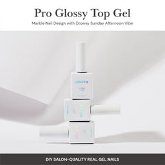 ohora pro glossy top gel packaging and tools show complete home manicure kit