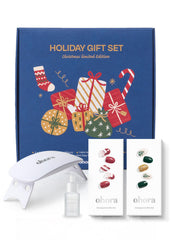 ohora Santa Cane set packaging showing 30 nail strips and included tools for at-home salon nails