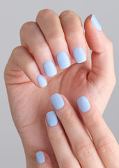 ohora greyish blue gel nail strips packaging close-up highlighting color options