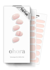 ohora semi-cured gel nail strips nude close-up showing lasting salon-quality finish
