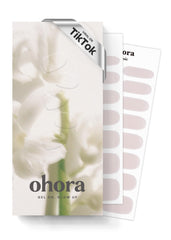 ohora Semi Cured Gel Nail Strips N Glazed Glow box includes complete kit for quick DIY salon-quality nails