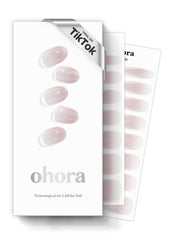 ohora Semi Cured Gel Nail Strips glossiest closeup shows mirror-like salon shine