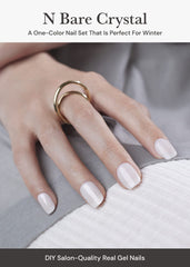 ohora Nail Strips application close-up showing easy alignment for flawless finish