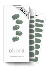 ohora semi-cured nail strips cream leaf pack for salon-like at-home manicure