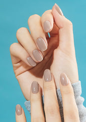 ohora cream nude nail wraps swatch showing multiple sizes for perfect fit