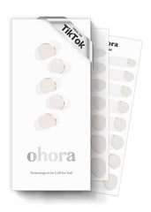 ohora Semi Cured Gel Nail Strips N Sylph White French pack for salon-ready nails at home.