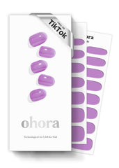 ohora semi cured gel nail strips in purple tint pop easy at-home application.