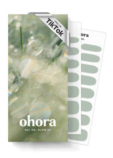 ohora semi cured nail strips ndewy mint box of wraps showing vibrant mint tones for quick DIY nails