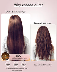 OIMYE hair dryer heat-control ring enables precise temperature.