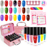 Oisacirg kids nail polish set color palette with 20 shades for playful manicures