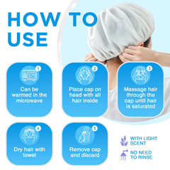 OK TAPE No Water Shampoo Caps individually wrapped packaging for hygienic, convenient on-the-go use.