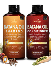 Okaga Batana Oil Shampoo bottle highlighting gentle cleansing for textured or color-treated hair.