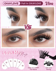 OKAYLOVE curved tweezers enabling precise DIY lash placement