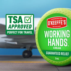 O'Keeffe's Working Hands tube closeup, convenient on-the-go application.