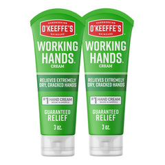 O'Keeffe's Working Hands cream tube shown for concentrated relief on dry hands