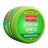 O'Keeffe's Working Hands jar closeup shows rich unscented cream