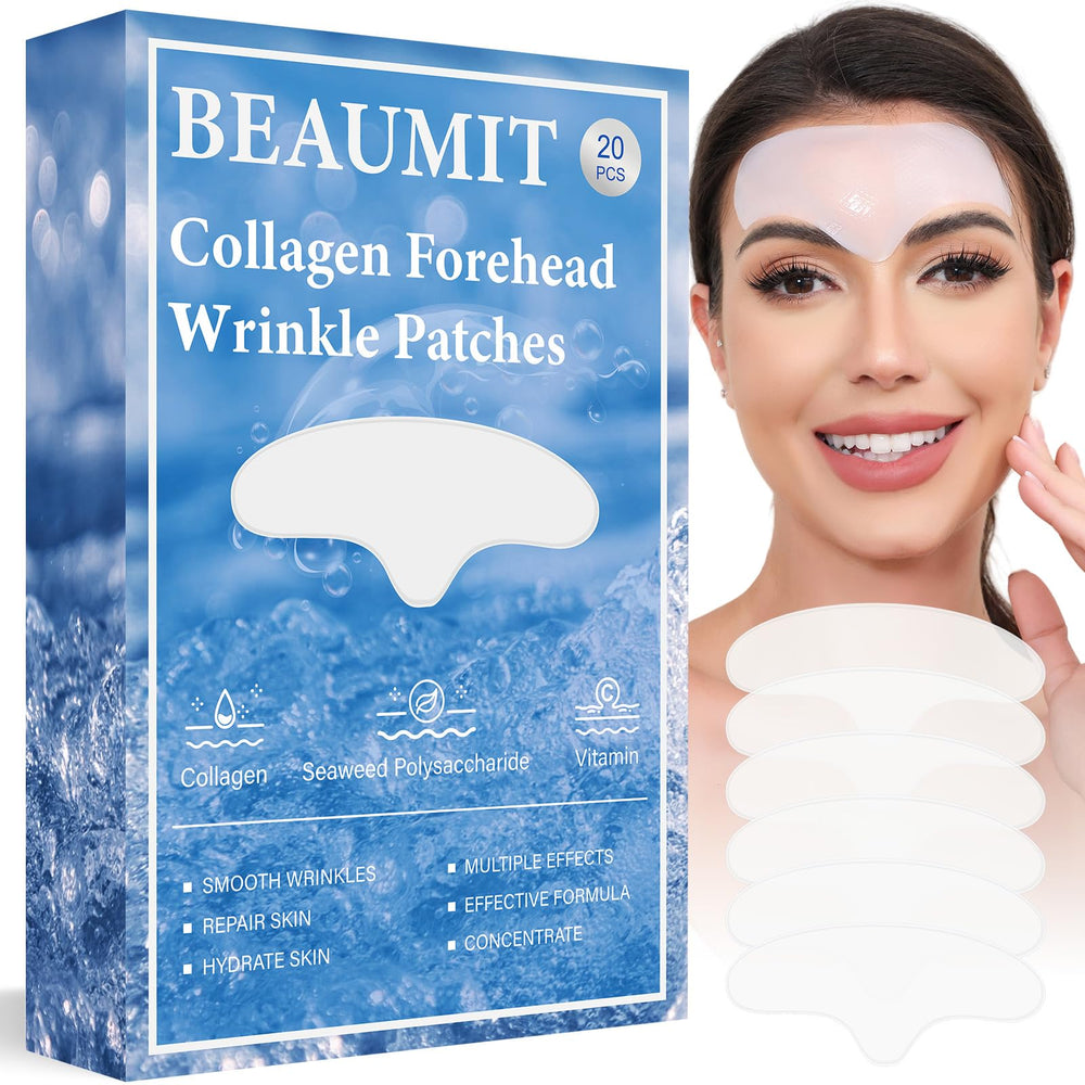 Okela forehead patches packaging promotes convenient at-home wrinkle care.
