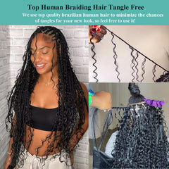 OKVOKV loose bundles no-weft create natural-looking braids with seamless finish.