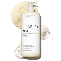 Olaplex Nº.4 bottle front view showing brand and clear benefit of strength